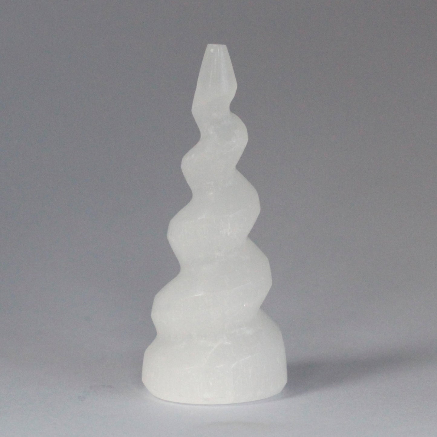 Tour Sélénite Spirale Licorne - 10 cm