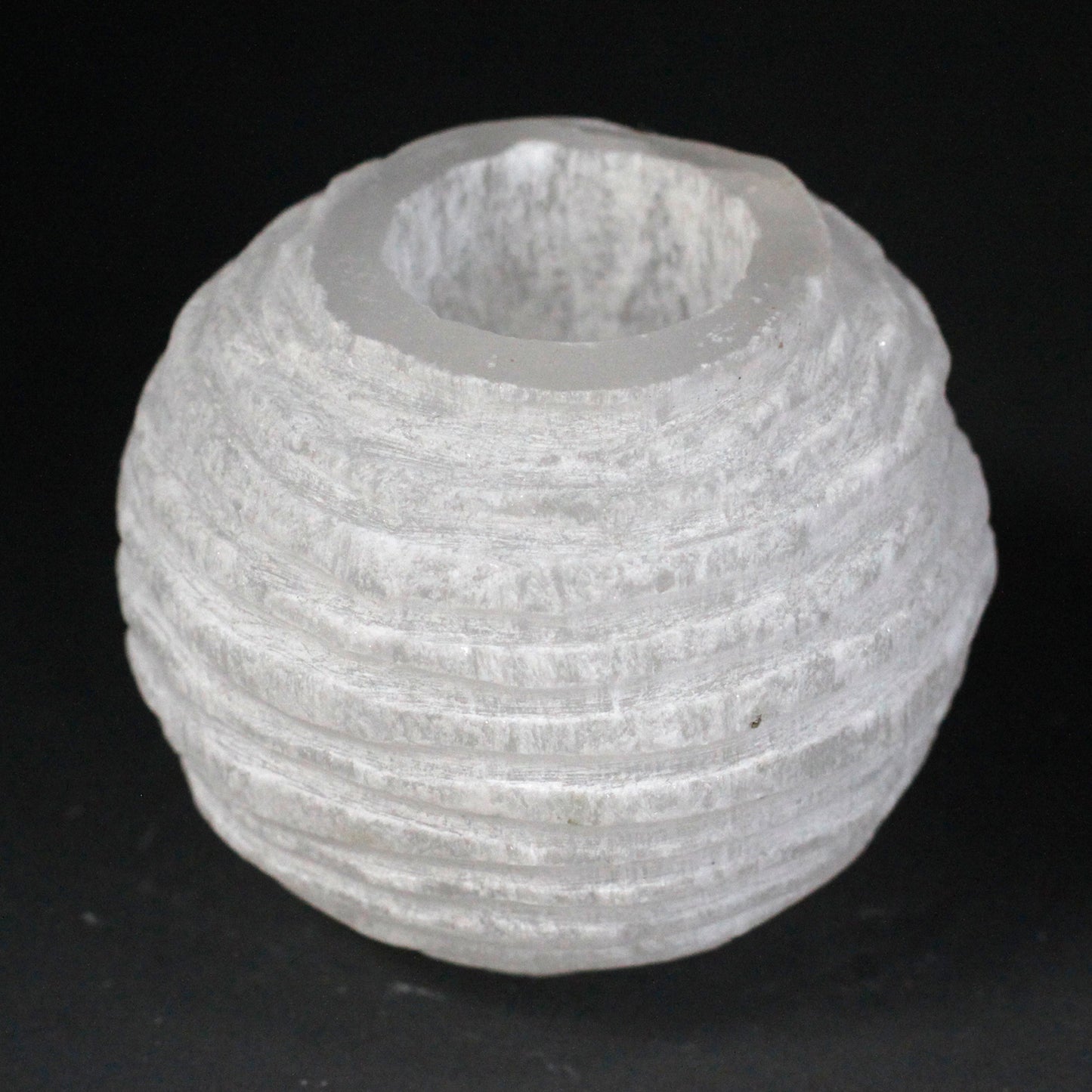 Bougeoir Sélénite Flocon - 8 cm