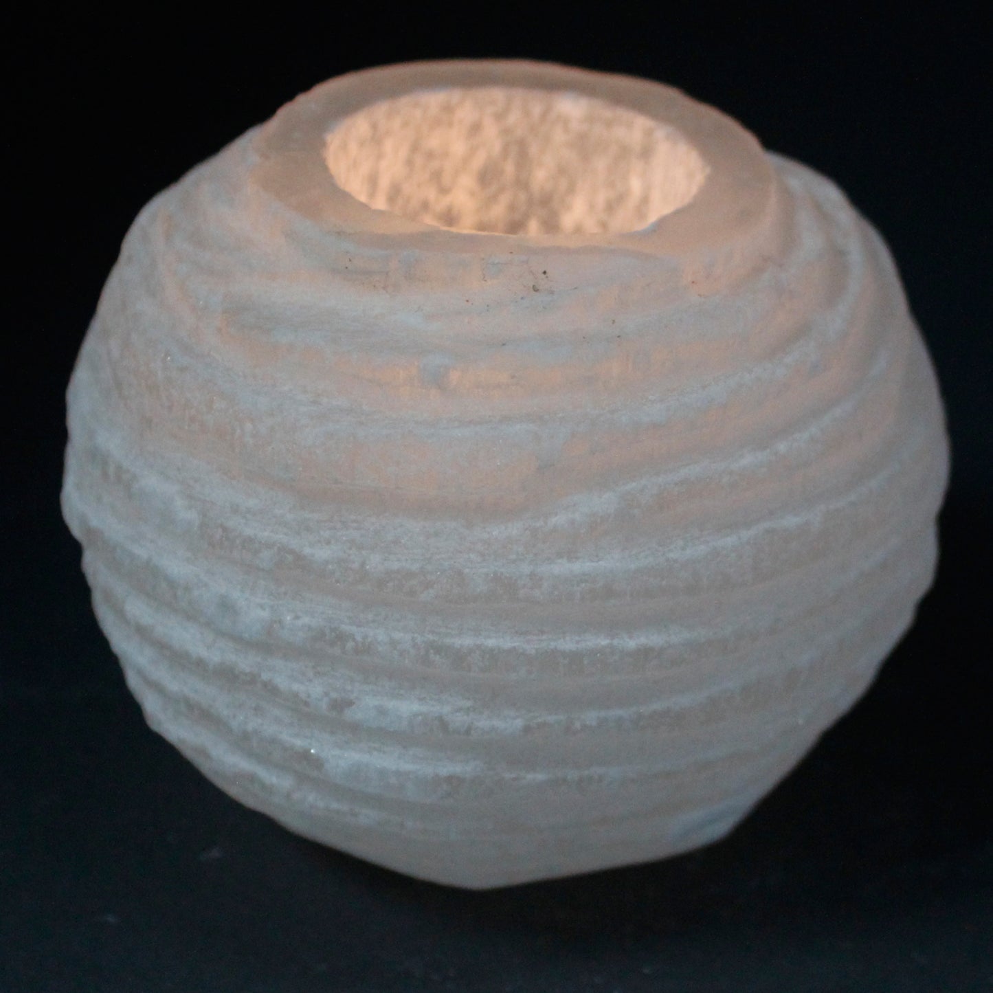 Bougeoir Sélénite Flocon - 8 cm