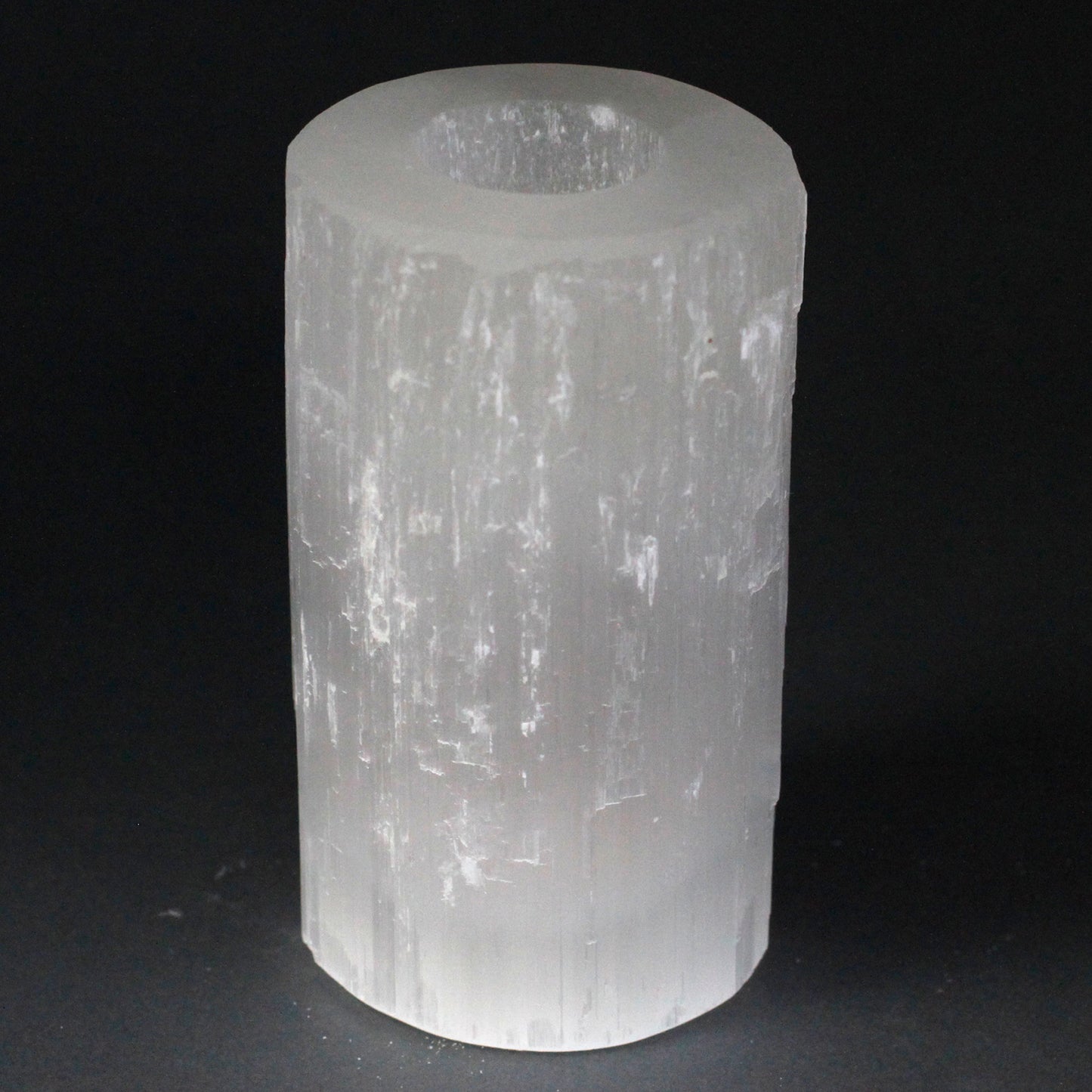 Bougeoir Sélénite Cylindre - 10 cm