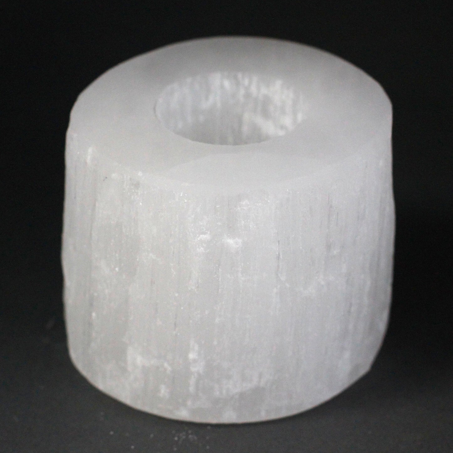 Bougeoir Sélénite Cylindre - 8 cm
