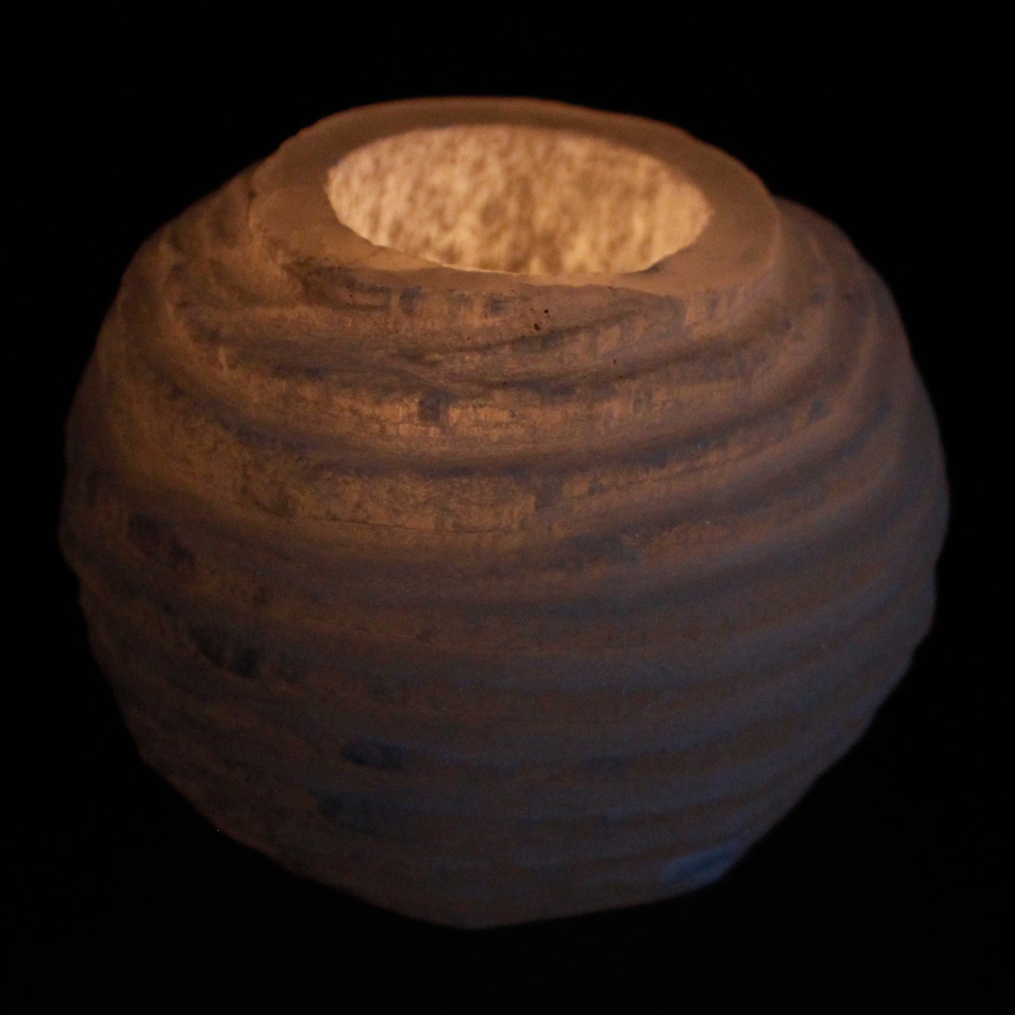 Bougeoir Sélénite Flocon - 8 cm