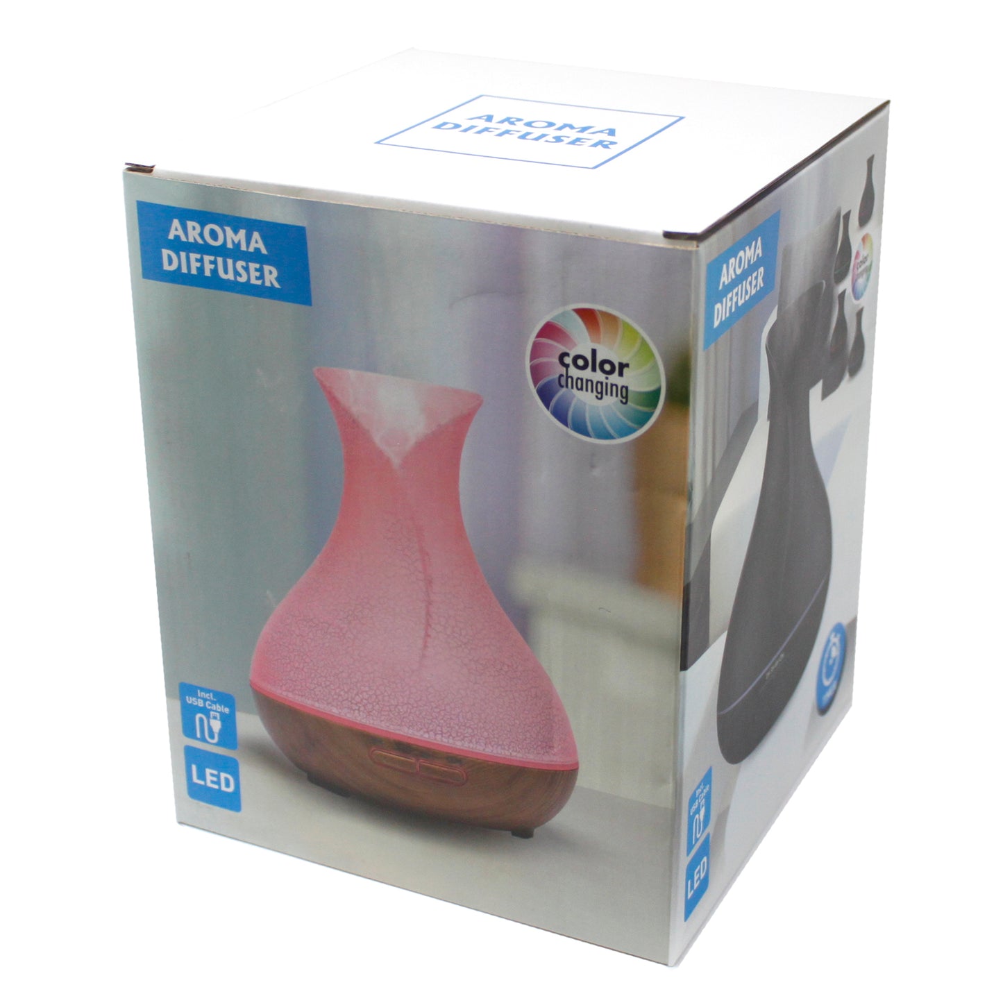 Diffuseur Palma Chrono, USB et LED Couleurs