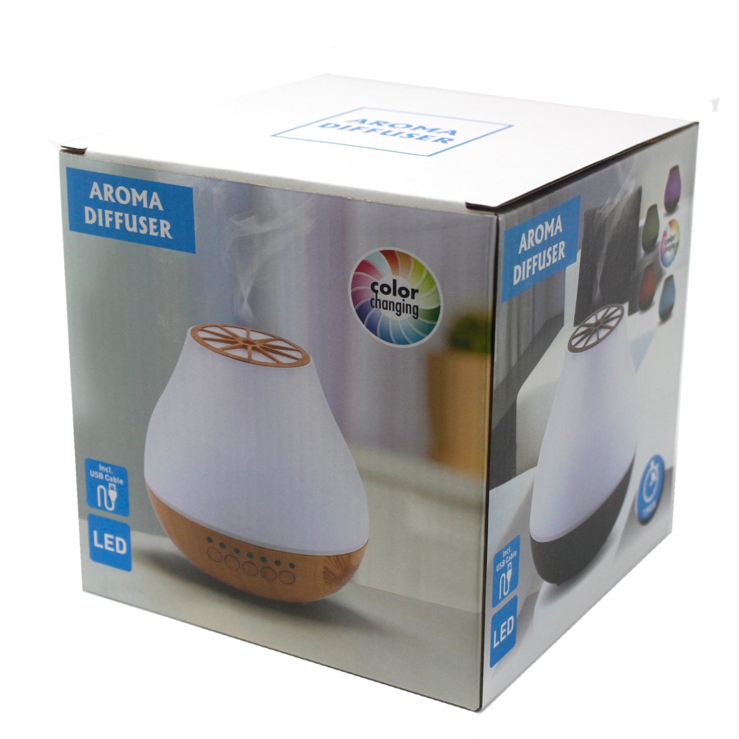 Diffuseur Vienne Enceinte Chrono, USB et LED Couleurs
