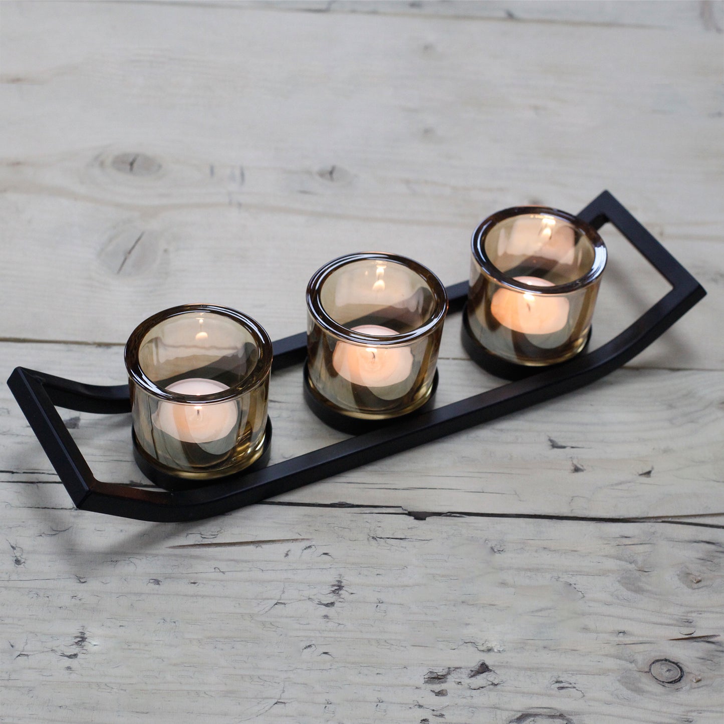 Bougeoir Votif en Fer - 3 Coupes Luge