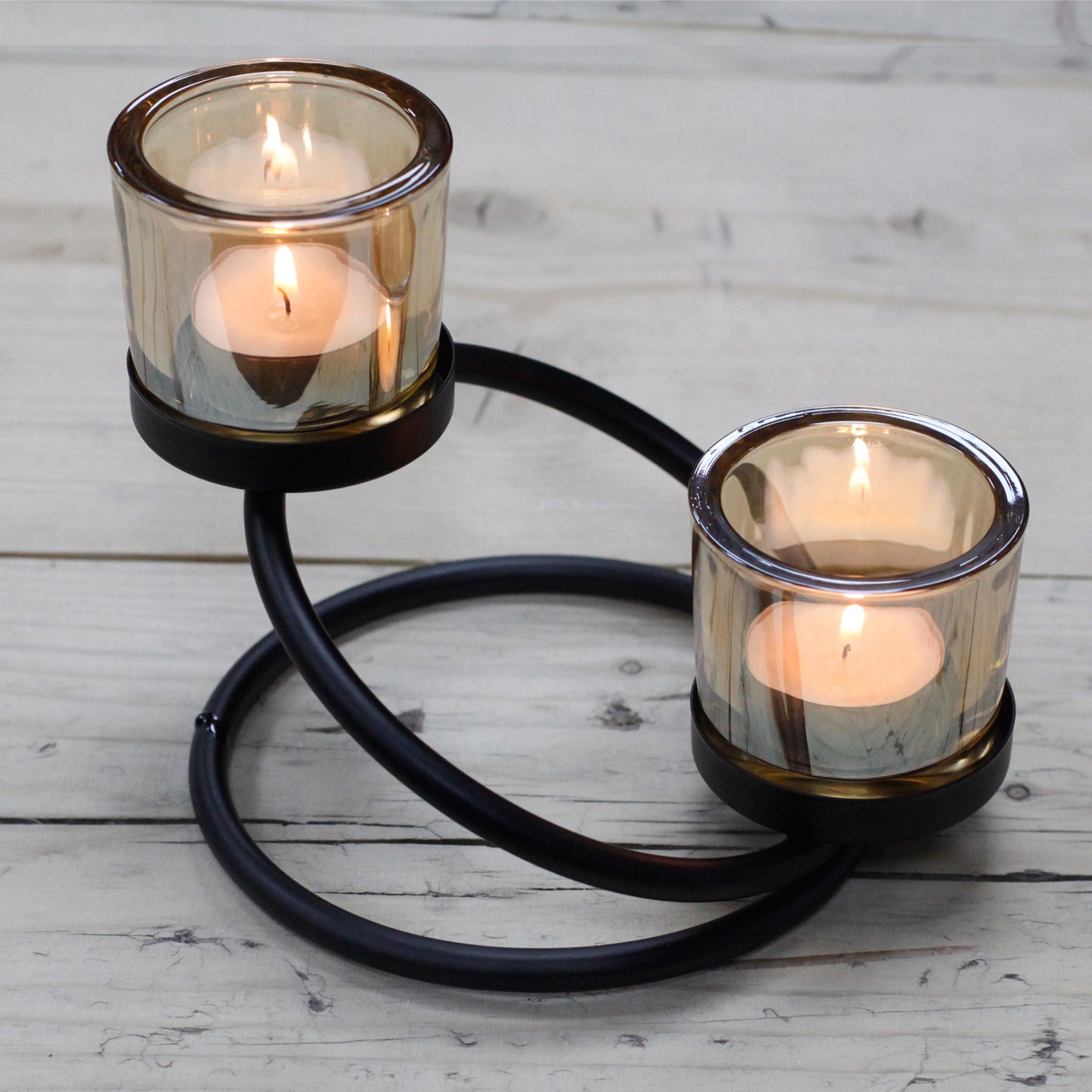 Bougeoir Votif en Fer - 2 Coupes Balance