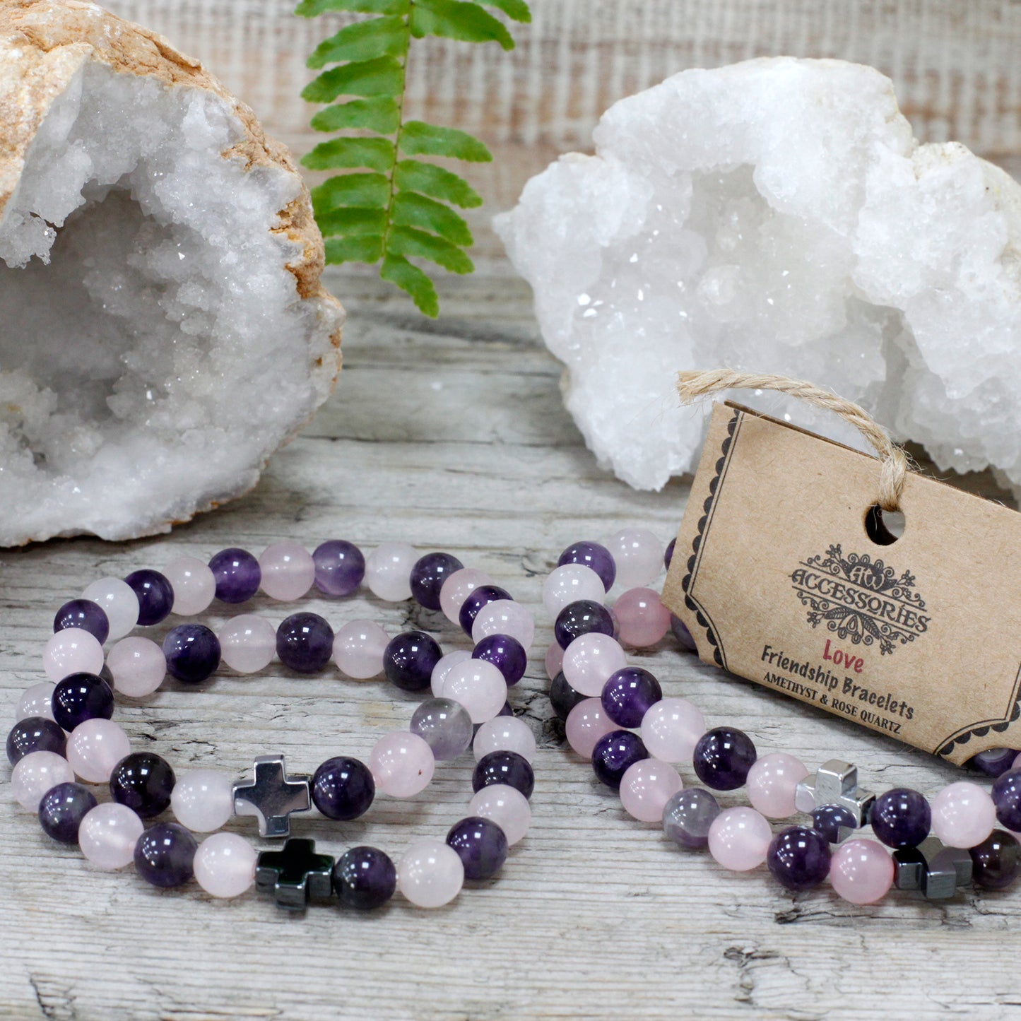 Lot de 2 Bracelets Amitié - Amour