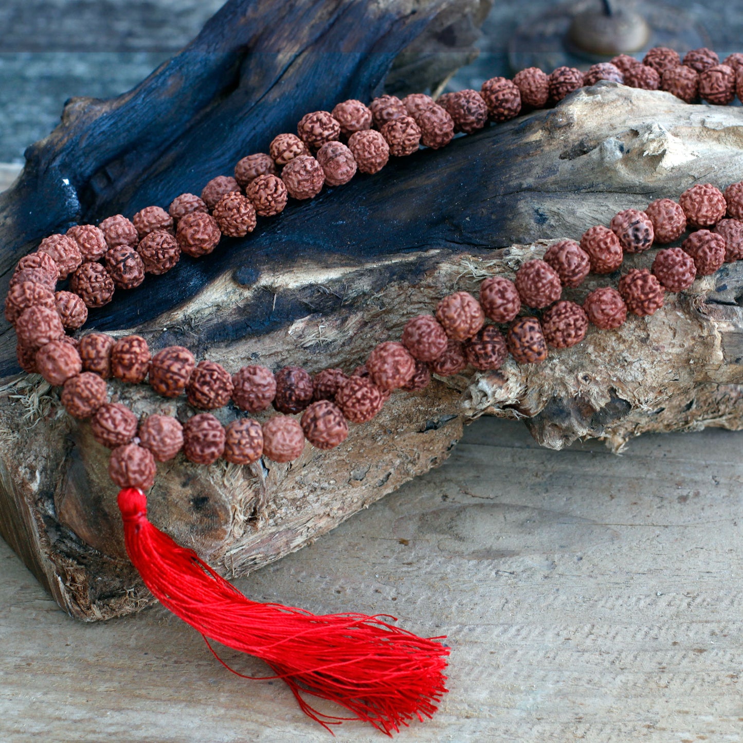 Mala Rudraksha 108 Perles - Marron