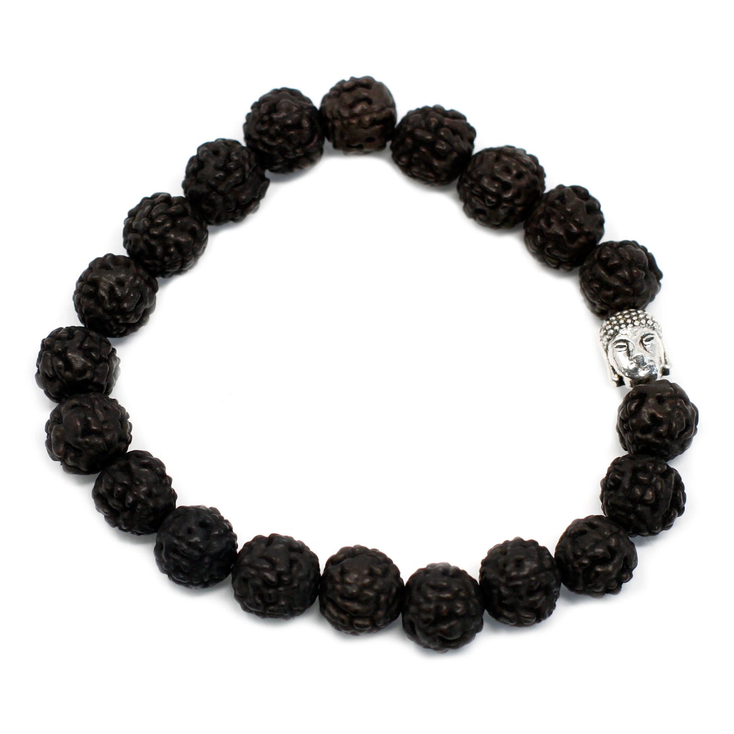 Mala Rudraksha Bracelet Bouddha-Noir