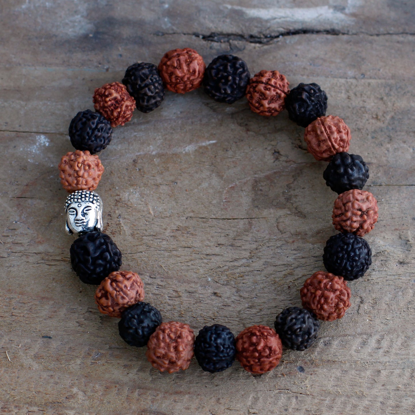 Mala Rudraksha Bracelet Bouddha-Mix