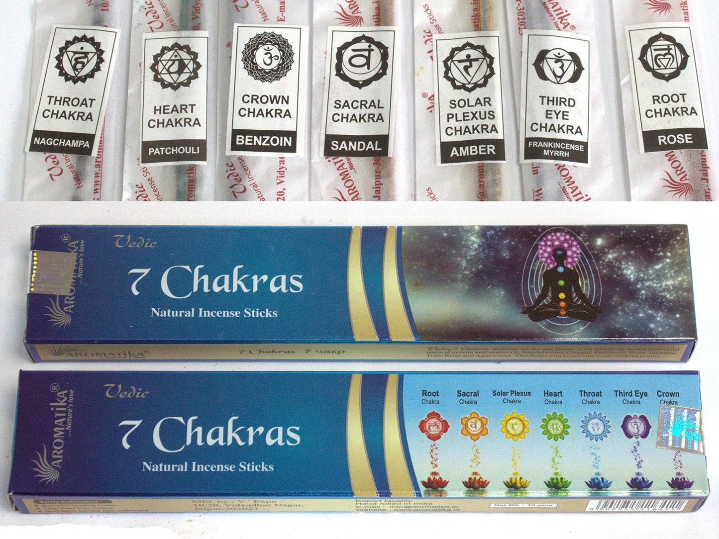 Bâtons d'encens Védique - 7 Chakras