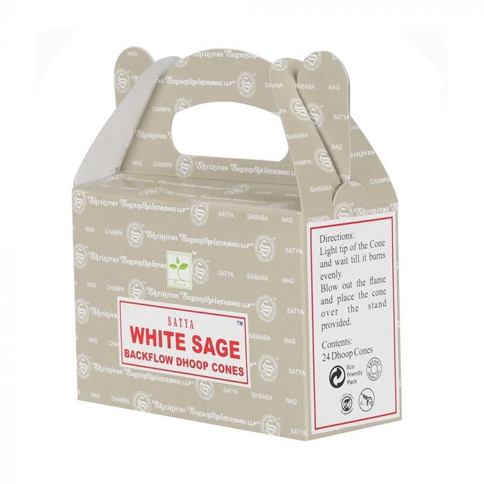 Satya Cônes Parfumés "Flowing Smoke" - Sauge Blanche (24pcs)