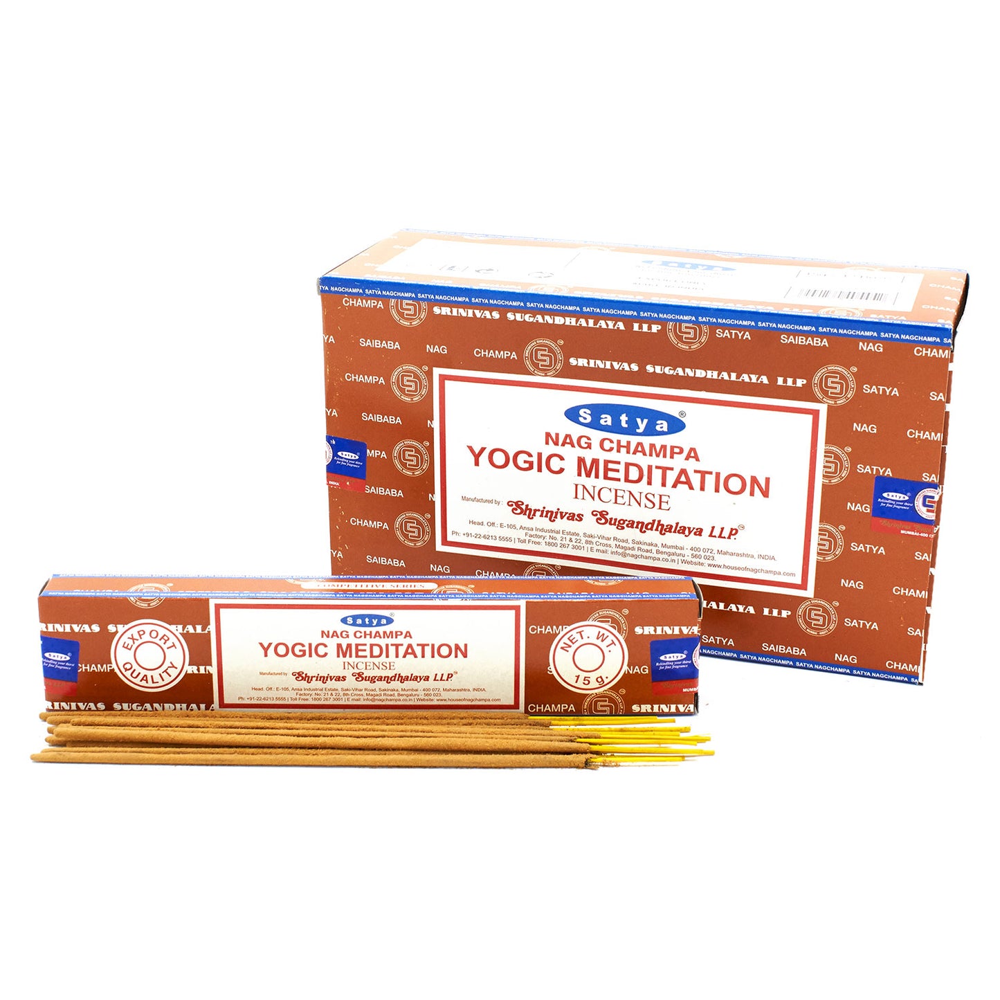Bâtonnets d'encens Satya 15g - Méditation yogique