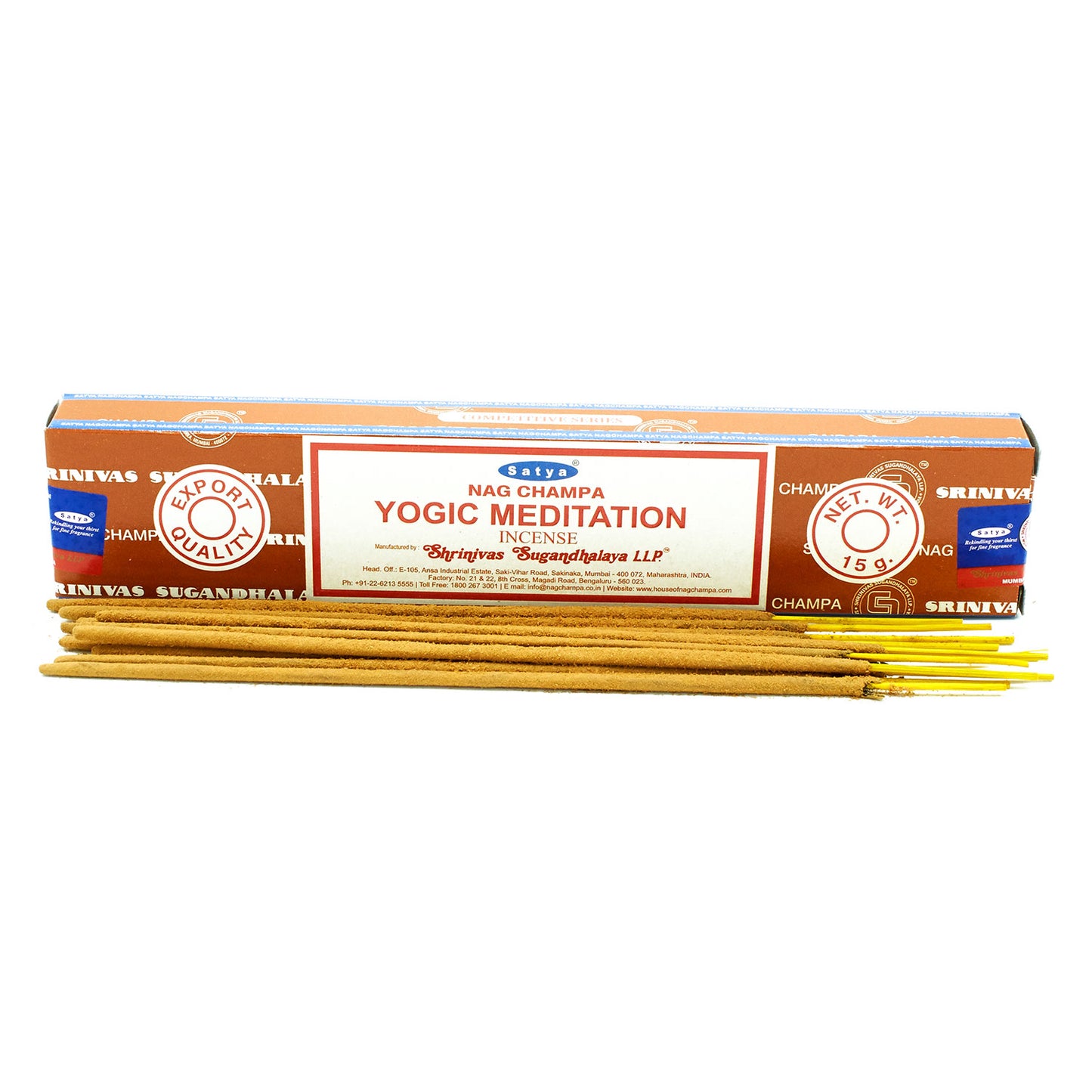 Bâtonnets d'encens Satya 15g - Méditation yogique