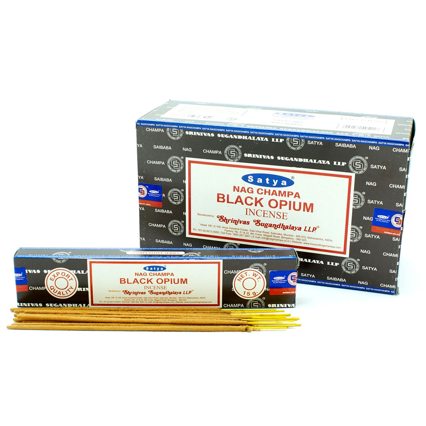 Bâtonnets d'encens Satya 15g - Black Opium
