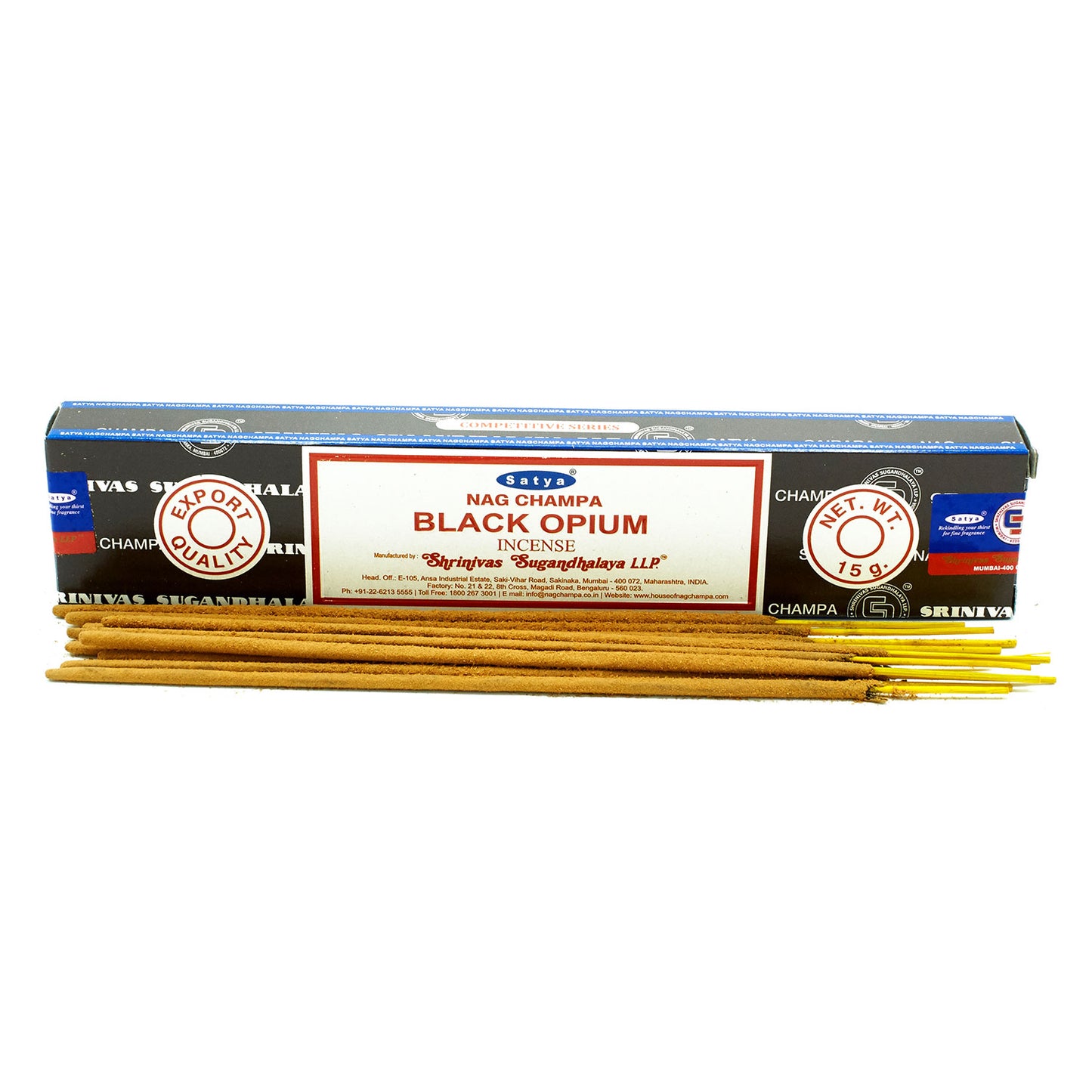 Bâtonnets d'encens Satya 15g - Black Opium