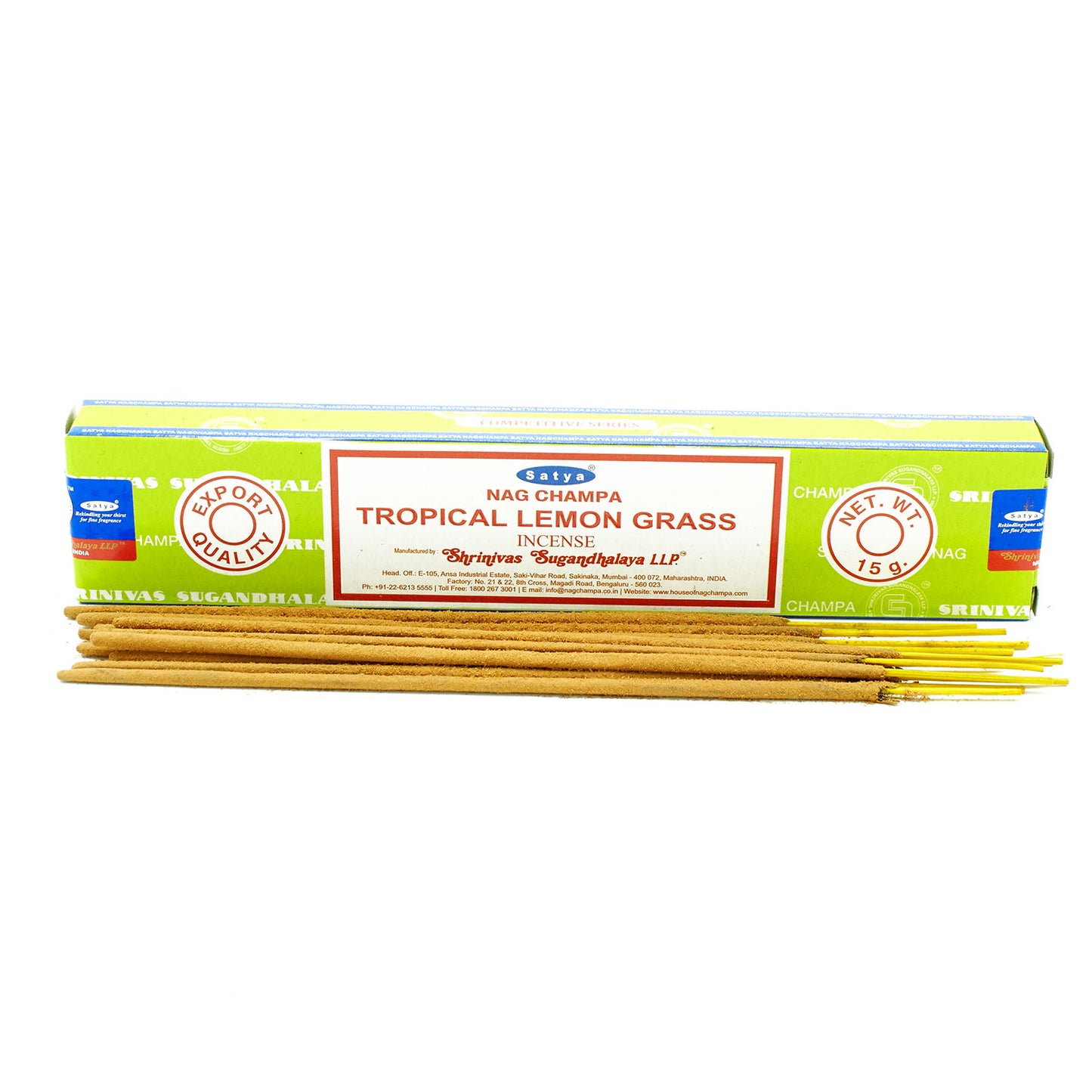 Bâtonnets d'encens Satya 15g - Citronnelle tropicale
