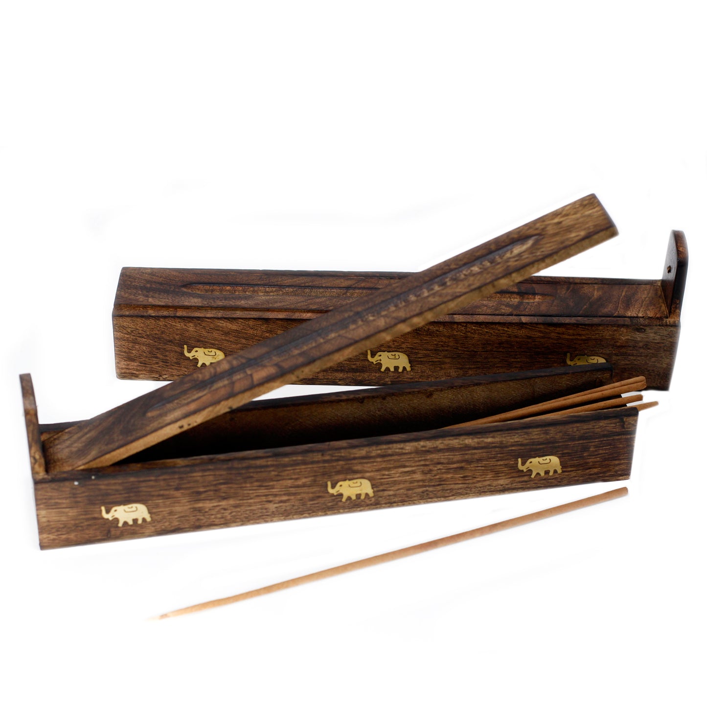 Boite pour encens en bois de Manguier - Assortis