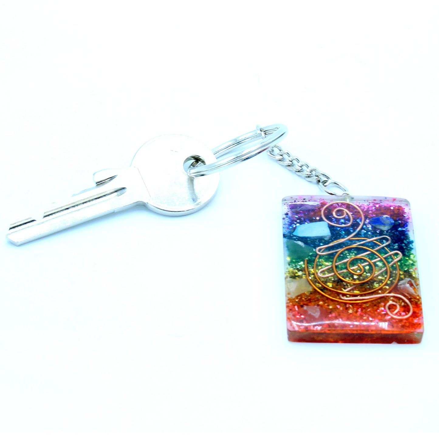 Porte-clés Orgonite - Cuivre et Chakra Protecteur de la maison
