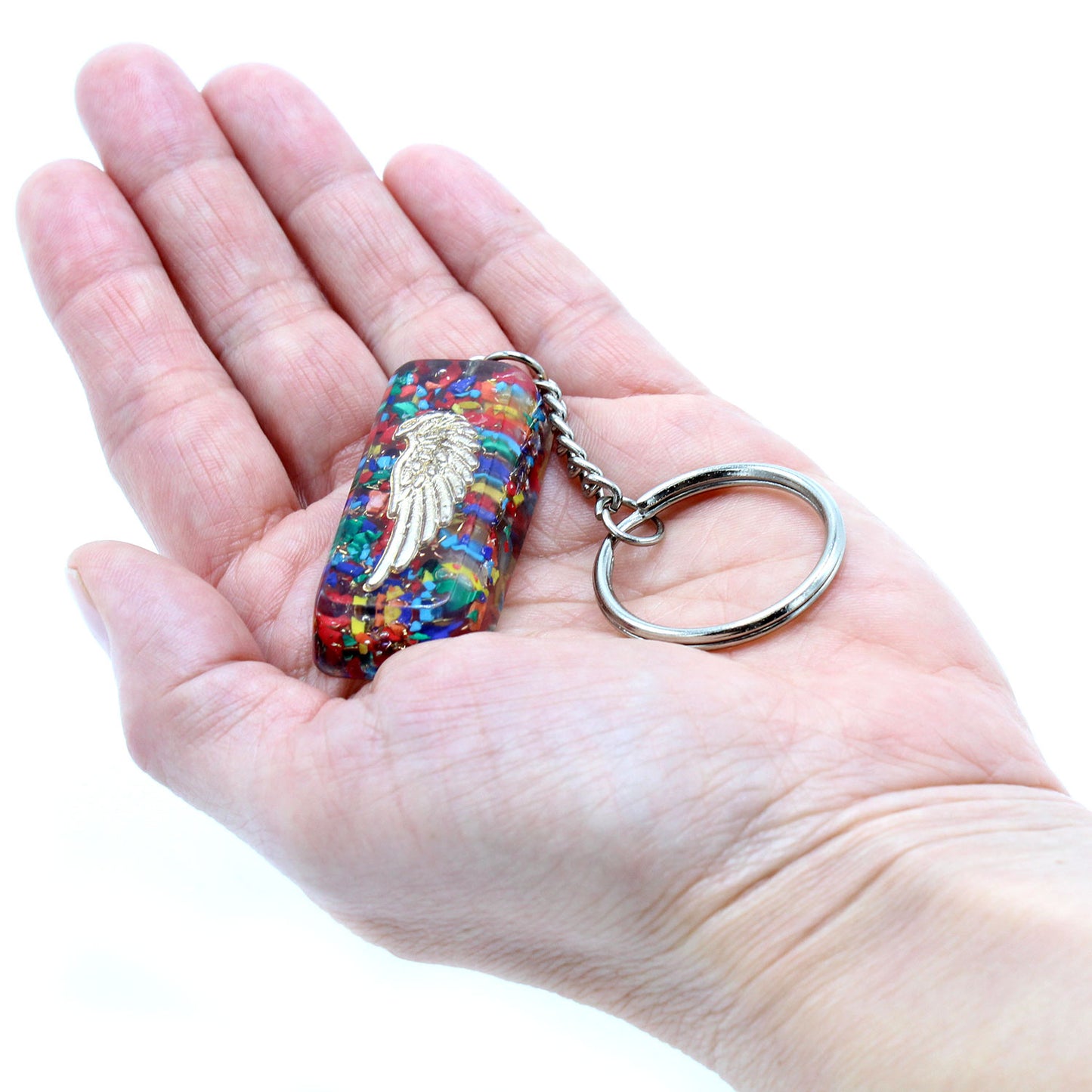 Porte-clés Orgonite - Aile Protection du gardien