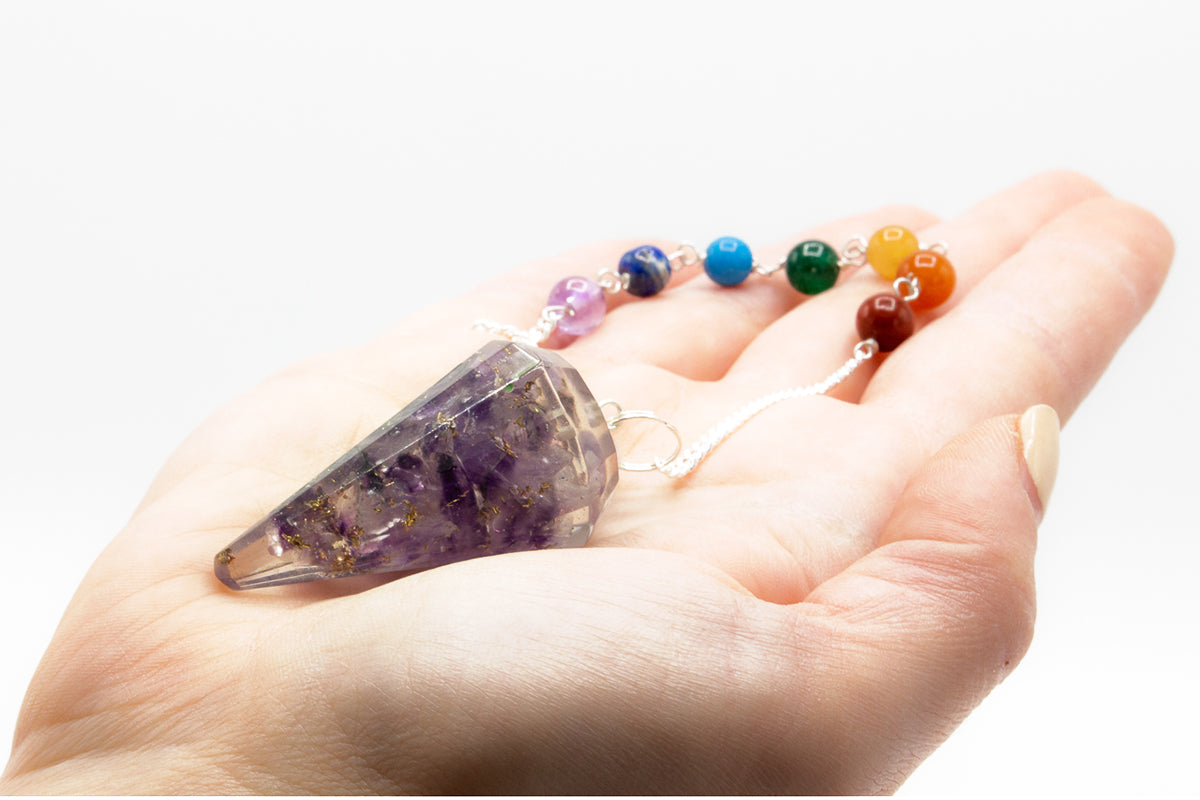 Pendule Orgonite de Puissance Chakra - Améthyste
