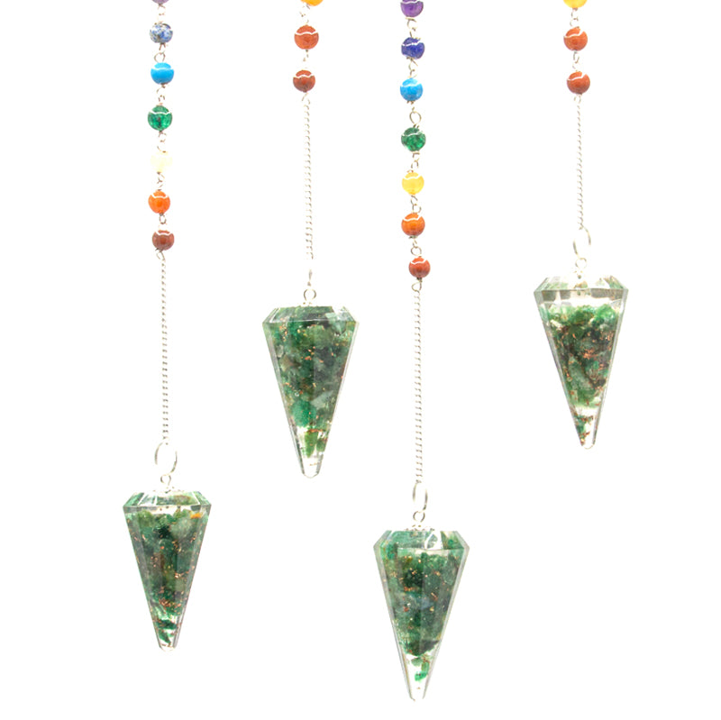 Pendule Orgonite de Puissance Chakra - Aventurine Verte