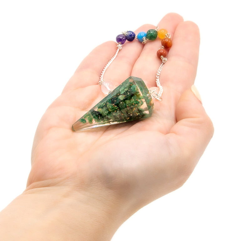Pendule Orgonite de Puissance Chakra - Aventurine Verte