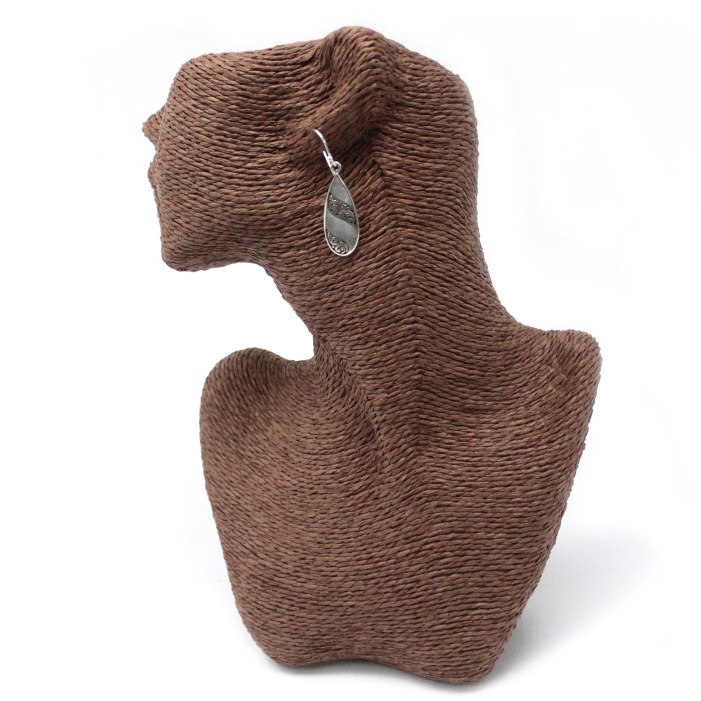 Boucles d'Oreilles Coquillage & Argent - Teardrop- MOP