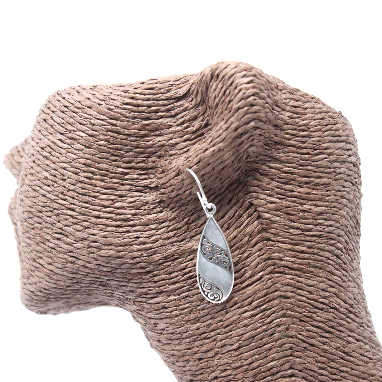 Boucles d'Oreilles Coquillage & Argent - Teardrop- MOP