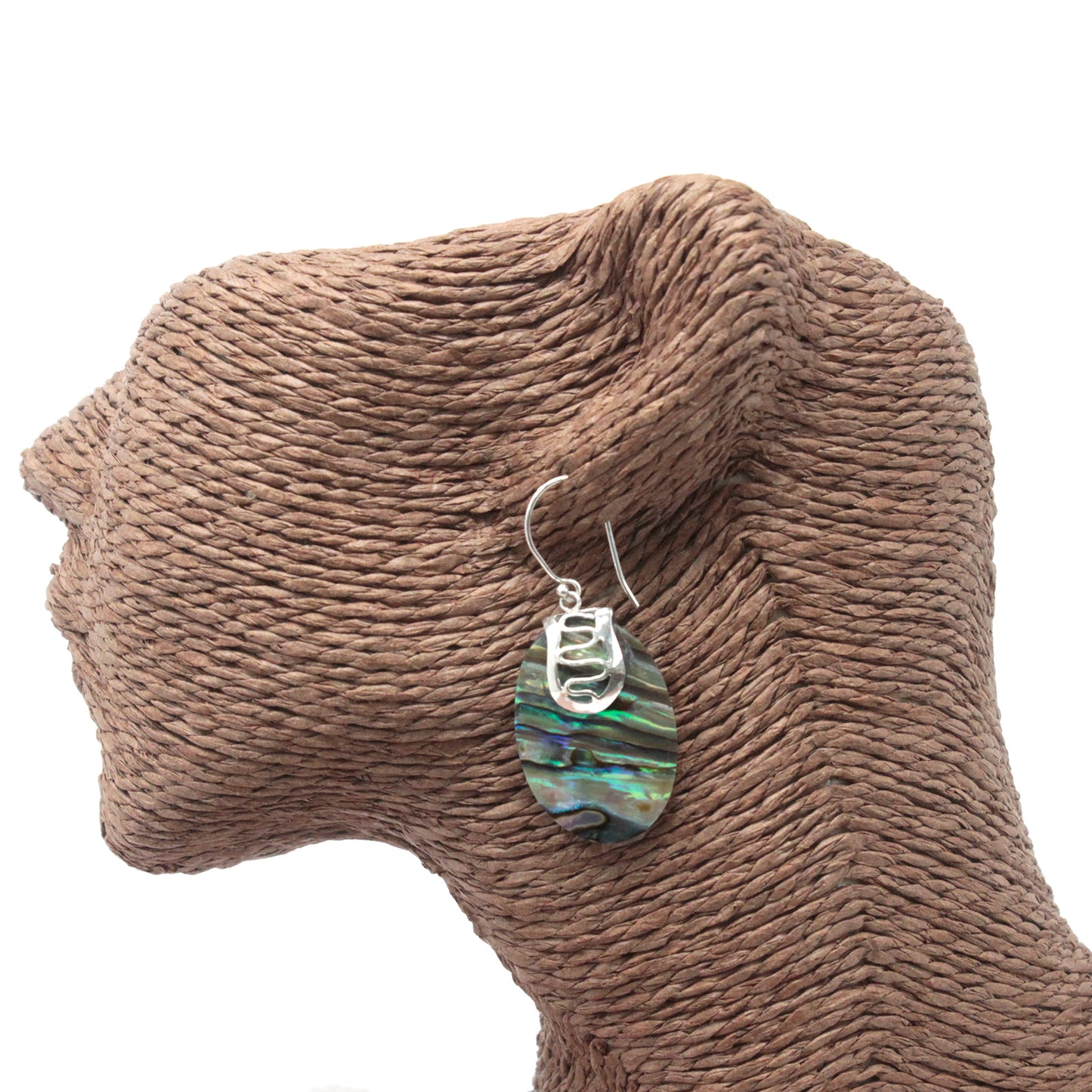 Boucles d'Oreilles Coquillage & Argent - Larme - Abalone
