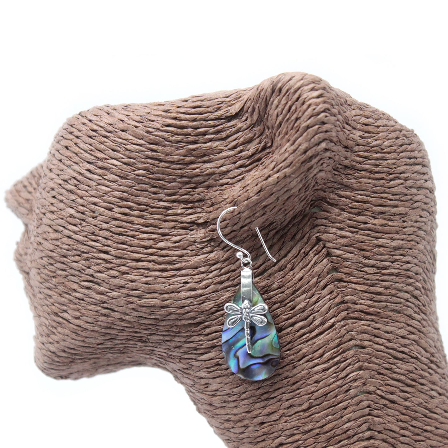 Boucles d'Oreilles Coquillage & Argent - Libellules - Abalone