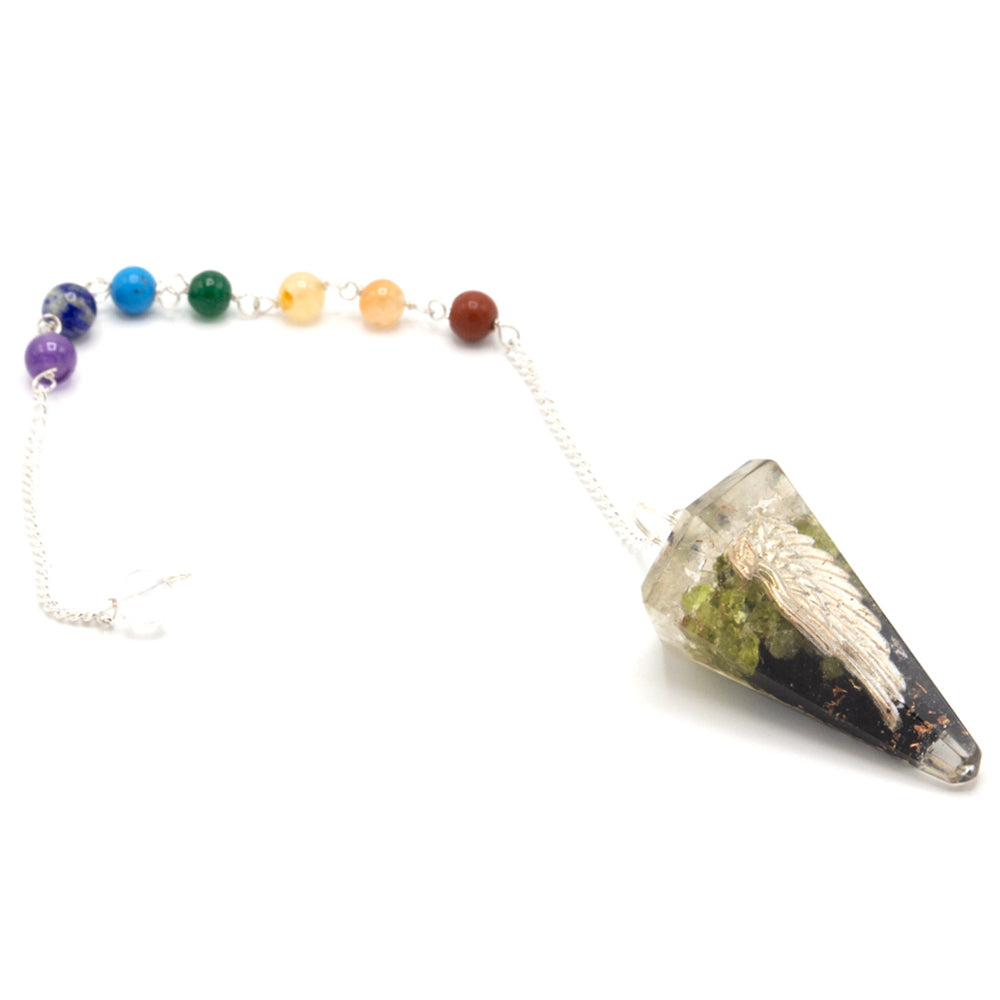 Pendule Orgonite de Puissance Chakra - Ailes d'Ange