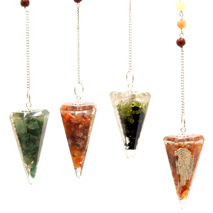 Pendule Orgonite de Puissance Chakra - Ailes d'Ange