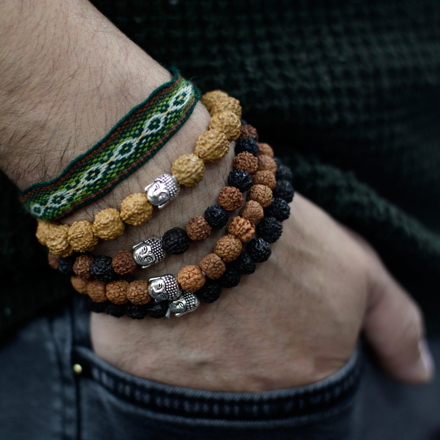 Bracelets Rudraksha Buddah assortis