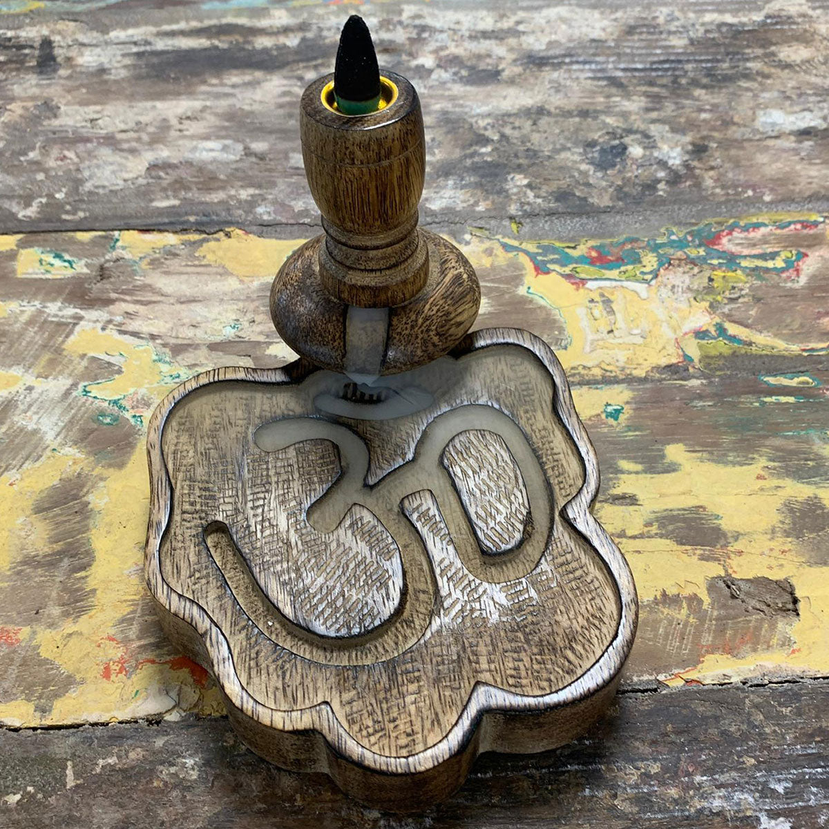 Petit Brûleur à reflux en bois de manguier - Ohm