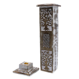 Porte-Encens Délavé blanc - Tour de Fumée