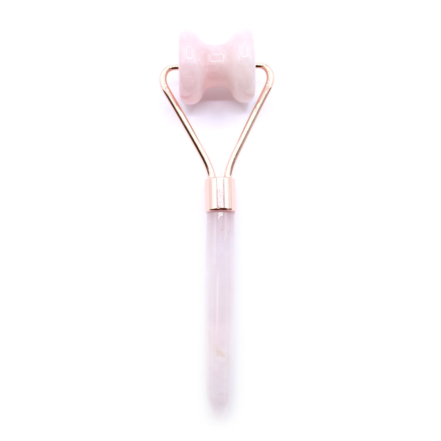 Rouleau de massage mâchoire en pierres précieuses - Quartz rose
