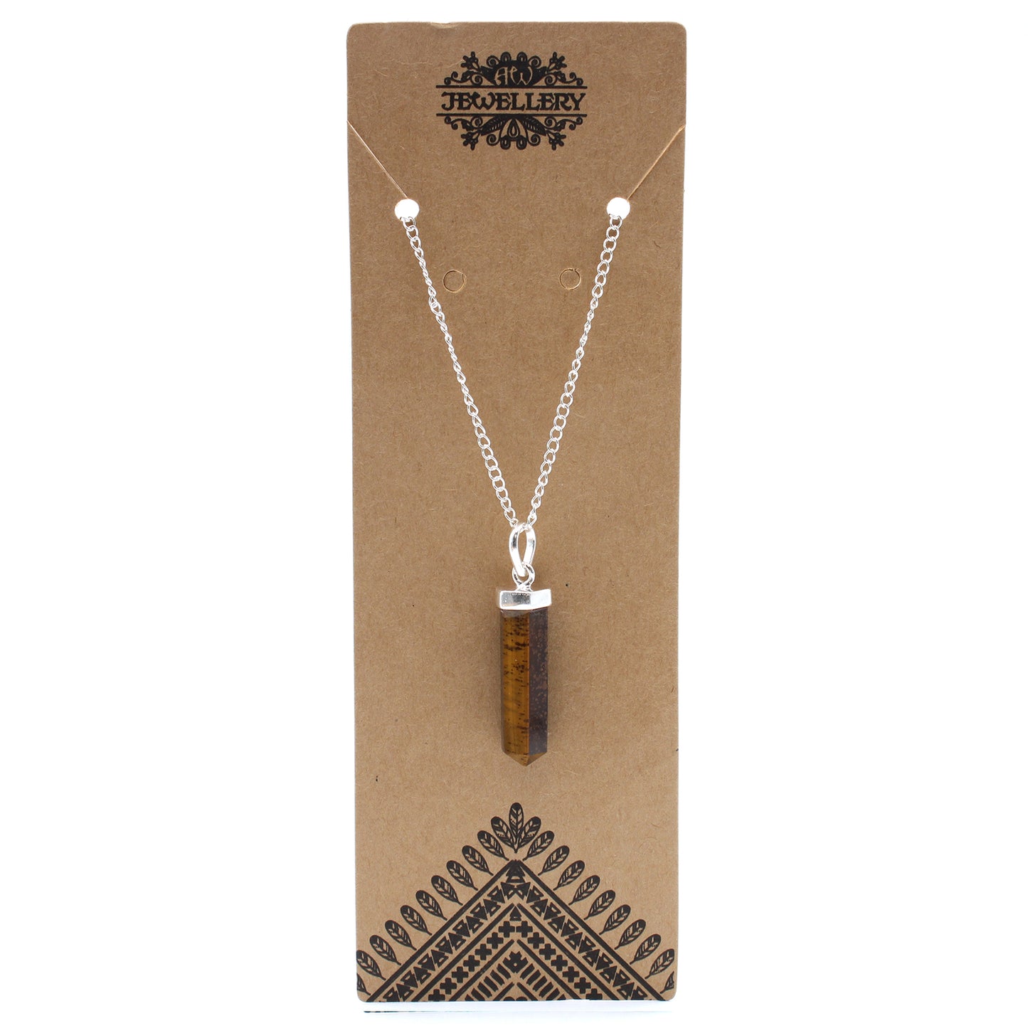 Pendentif Point Classique Pierres Précieuses - Oeil de Tigre