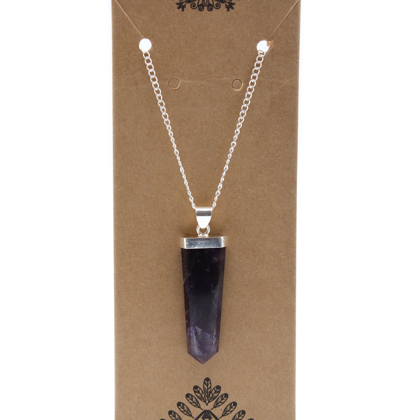 Pendentif Crayon Plat Pierres Précieuses - Améthyste