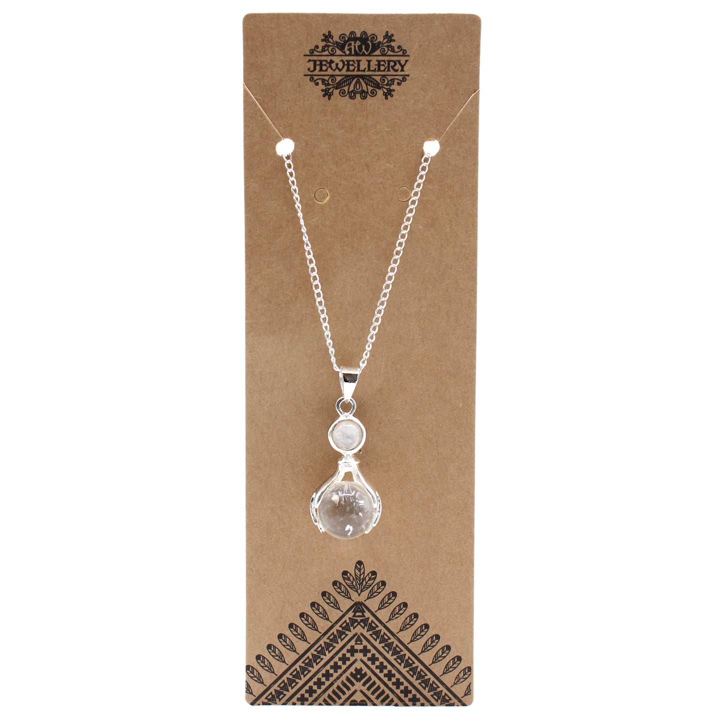 Pendentif Mains Guérissantes en Pierres Précieuses - Quartz de Roche