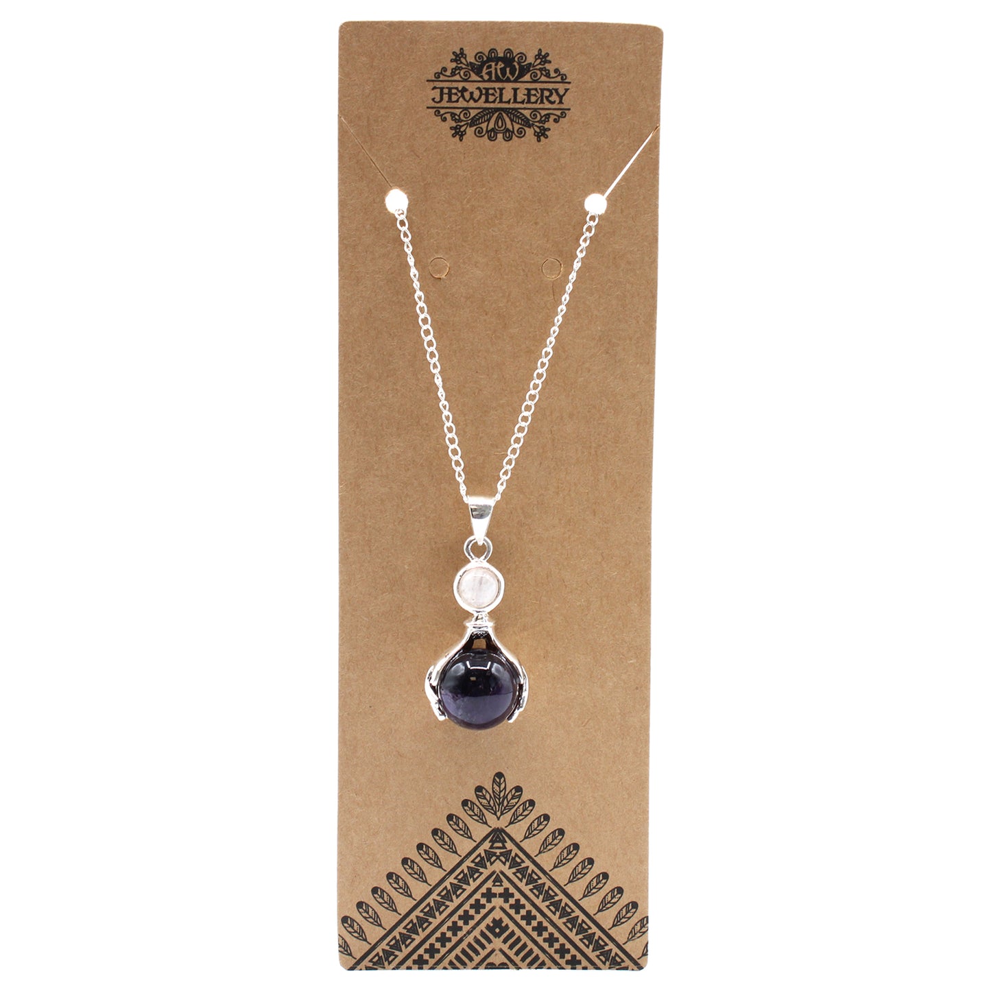Pendentif Mains Guérisseur Pierres Précieuses - Améthyste