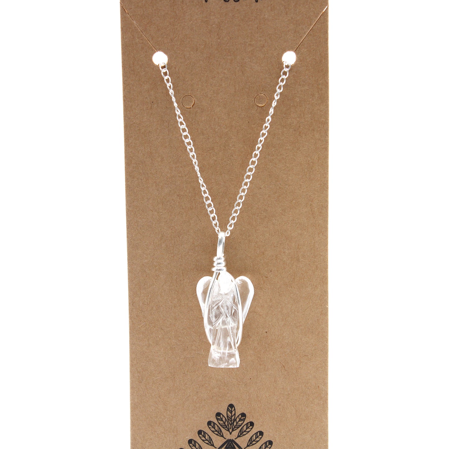 Pendentif Ange Gardien en Pierres Précieuses - Quartz de Roche
