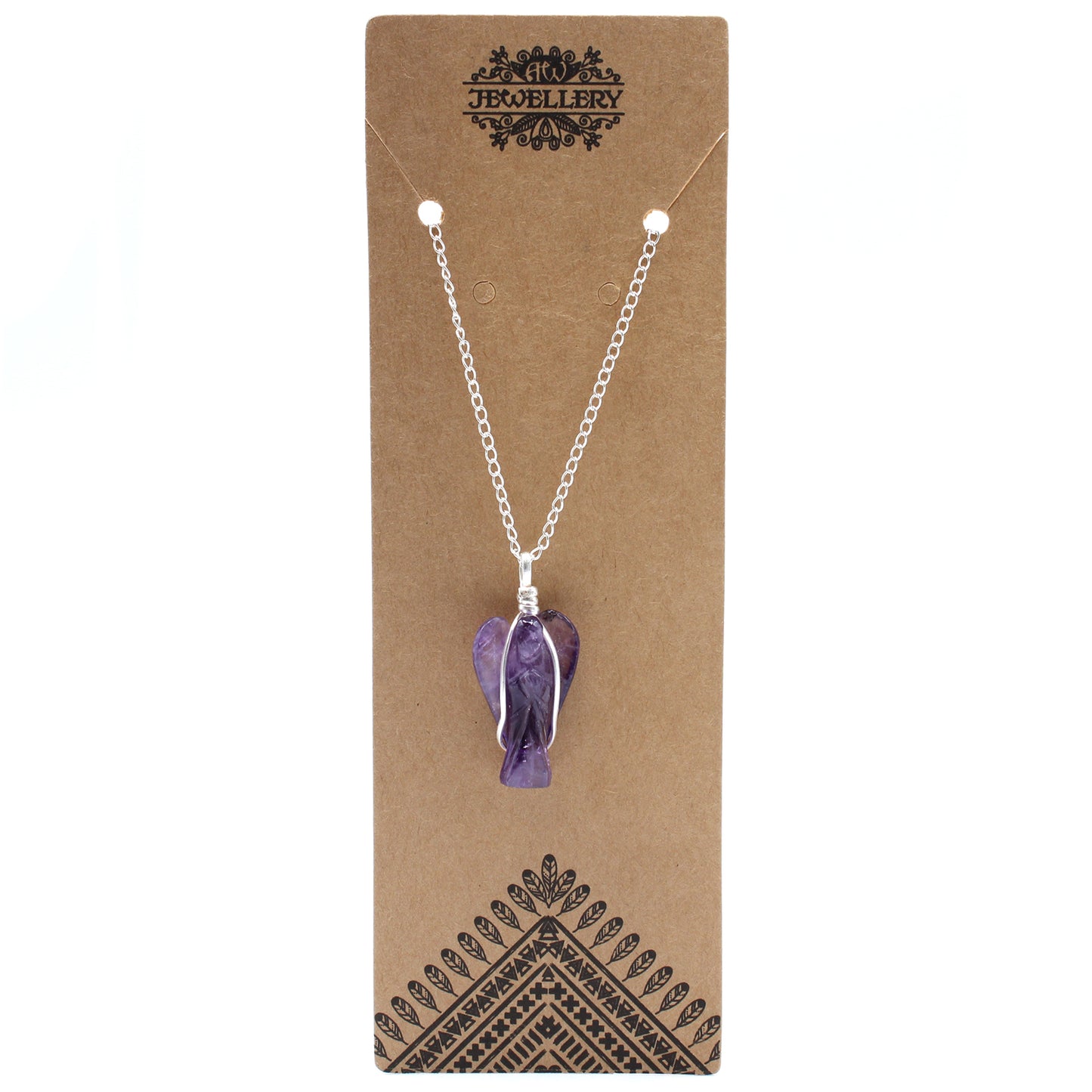 Pendentif Ange Gardien Pierre Gemme - Améthyste