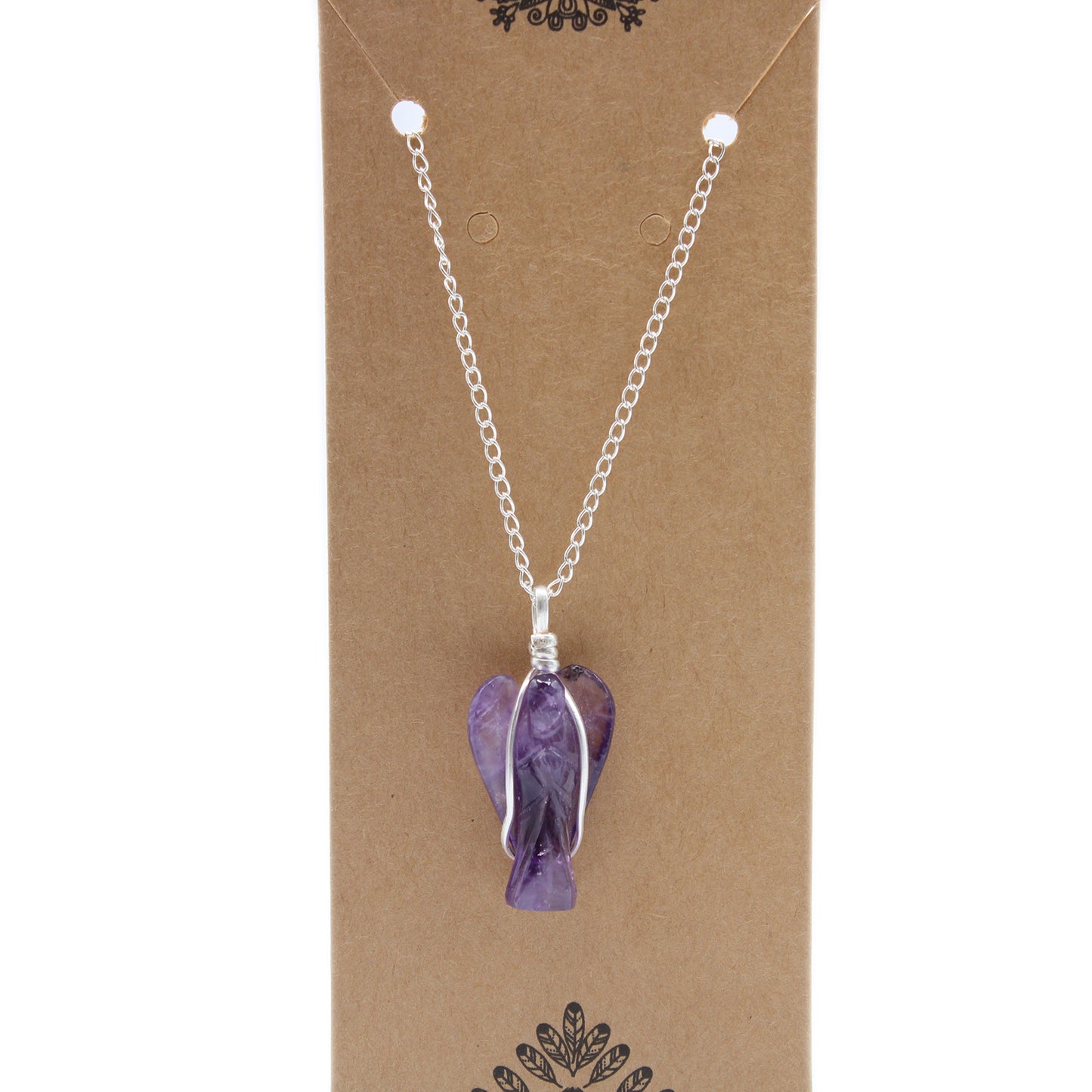 Pendentif Ange Gardien Pierre Gemme - Améthyste