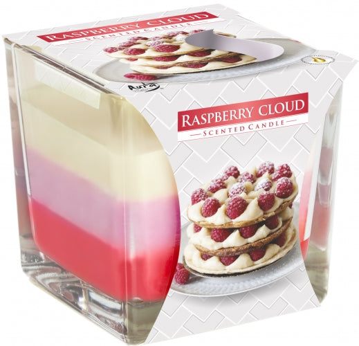 Bougie en pot arc-en-ciel - Nuage de framboise