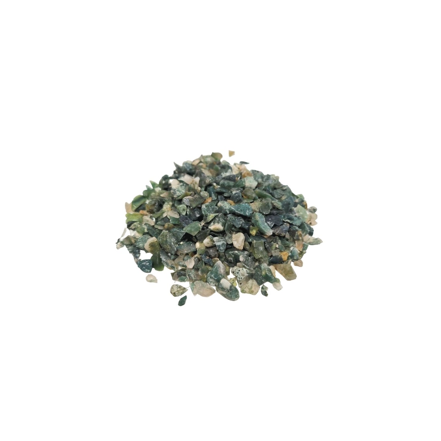 Eclats de pierres précieuses d'agate mousse en vrac - 1KG