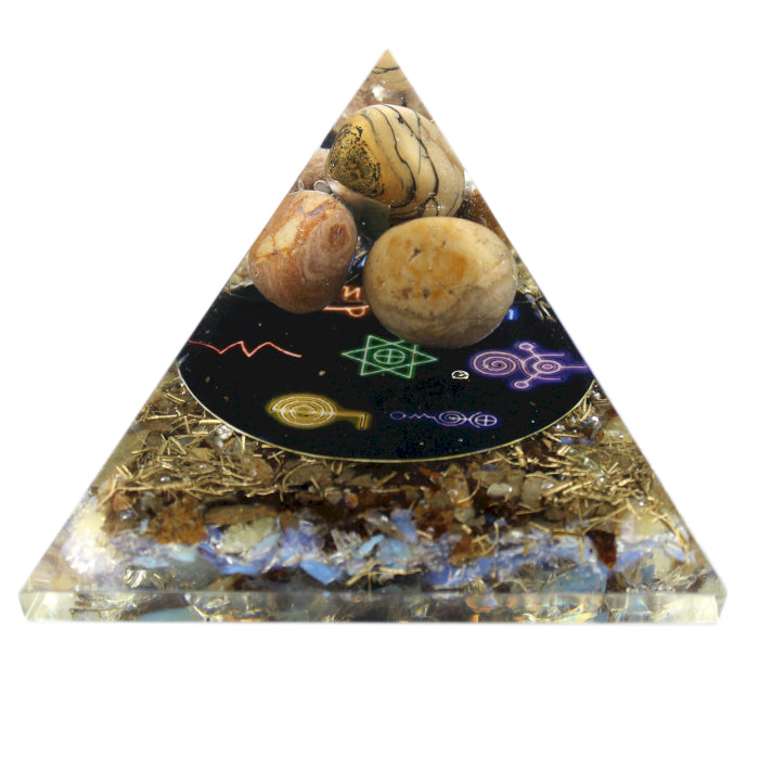 Pyramide Orgonite - Reiki Minuit - 70mm