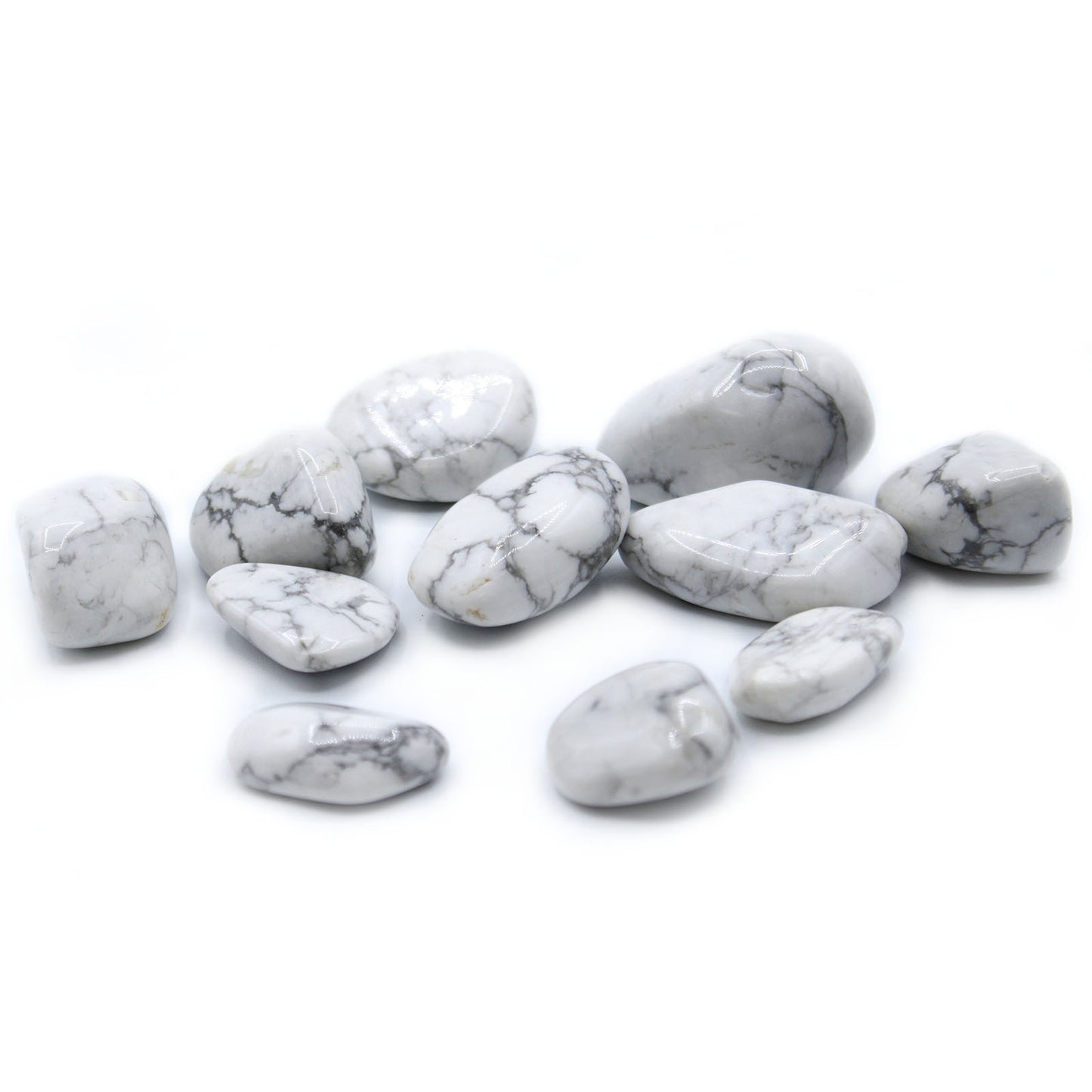 Larges Pierres Roulées- Howlite - Blanche