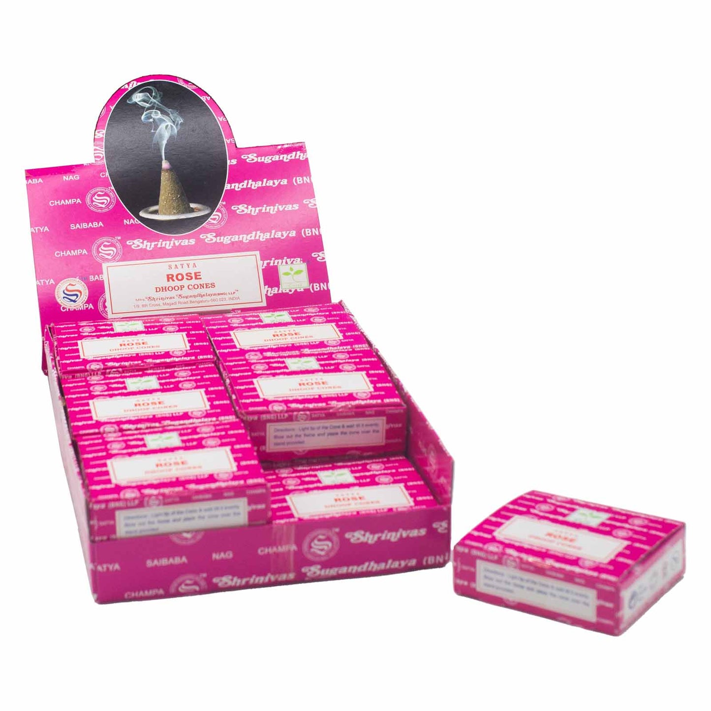 Encens exotiques Rose fraiche Dhoop Cônes