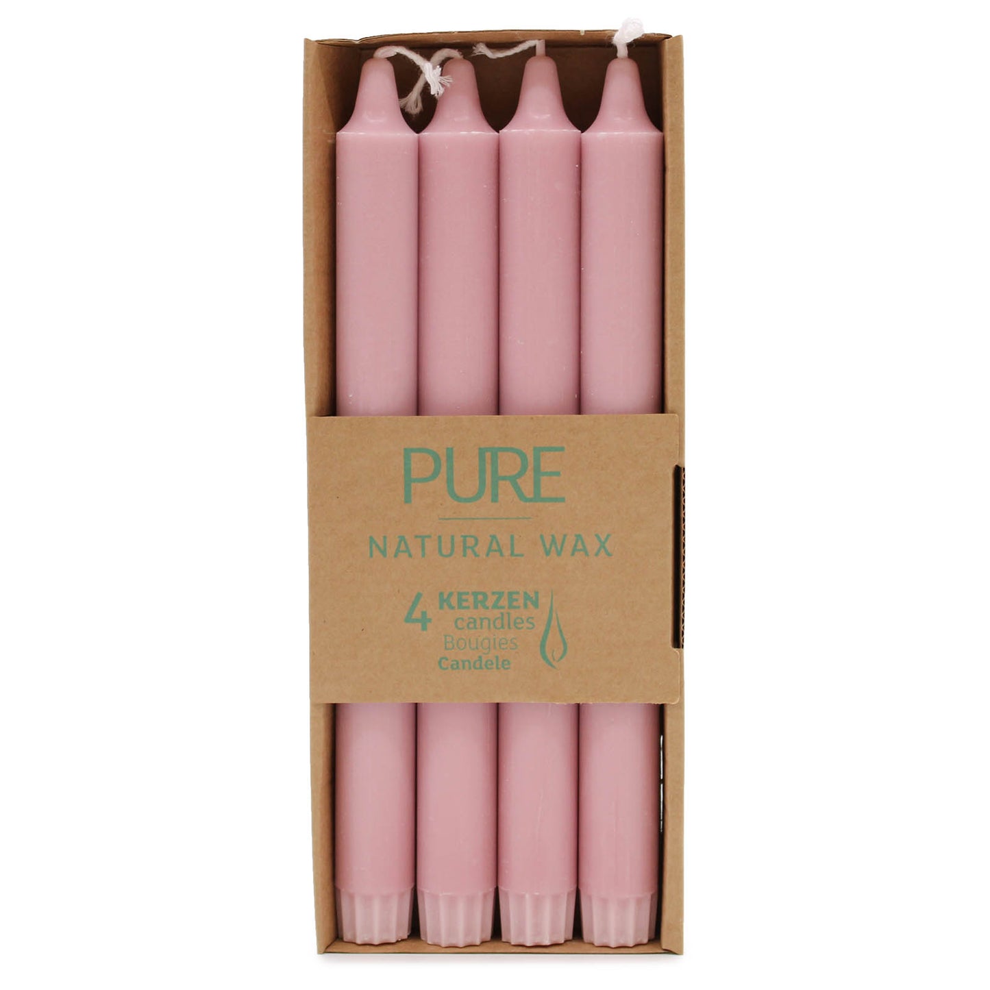Bougie Dîner Pure Cire Naturelle 25x2,3 - Rose Antique